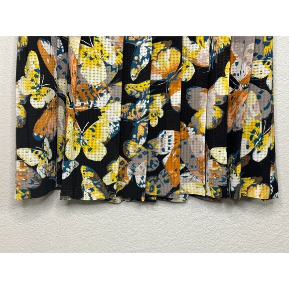 Nine West Dress‎ Size 12 Butterfly Sleeveless V Neck Drop Waist Short Pleated - Picture 8 of 11